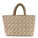Cashmere Knit FF Large Shopper Tote Cammello