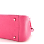 Taurillon Clemence Mini Lindy 20 Rose Shocking