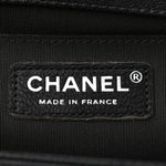 Caviar Quilted Medium Boy Flap Dark Grey