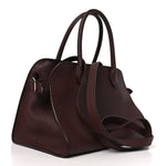 Grained Calfskin Soft Margaux 10 Bag Dark Mocha