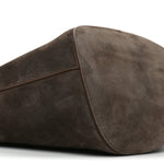 Suede Calfskin Medium Lotus Tote Cedar