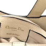 Grained Calfskin Saddle Bag White
