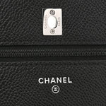 Caviar Quilted CC Turnlock Wallet On Chain WOC Black