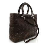 Lambskin Cannage Large Lady Dior Brown