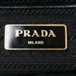Tessuto Nylon Saffiano Shopping Tote Black