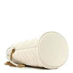 Calfskin Matelasse Mini GG Marmont 2.0 Bucket Bag White