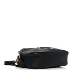 Pebbled Calfskin Small Soho Disco Bag Black