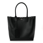 Calfskin Vlogo Medium Locker Tote Black