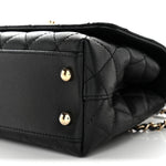 Caviar Quilted Extra Mini Coco Handle Flap Black