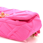 Jersey Quilted Chanel 19 Waist Bag Pink