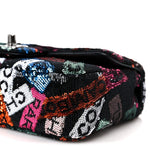 Sequin Logo Small Flap Ruthenium Multicolor