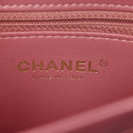 Lambskin Chevron Quilted Small Trendy CC Dual Handle Flap Bag Rosewood