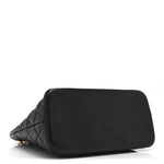 Caviar Quilted Medallion Tote Black