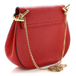 Grained Lambskin Drew Shoulder Bag Plaid Red