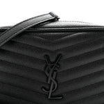 Grain De Poudre Matelasse Monochrome Monogram Mini Lou Camera Bag Black