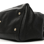 Pebbled Calfskin Medium Soho Chain Shoulder Bag Black