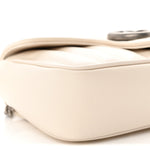 Calfskin Matelasse Aria Super Mini GG Marmont Shoulder Bag Mystic White