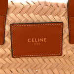 Raffia Calfskin Triomphe Teen Panier Tan