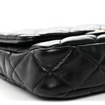 Lambskin Quilted Small Funky Town Flap Black