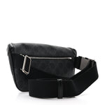 GG Supreme Monogram Textured Calfskin Retro Interlocking G Belt Bag Black