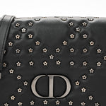 Calfskin Star Motif Macrocannage Mini Caro Bag Black