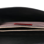 Pebble Calfskin Rockstud Side Slip Wristlet Clutch Water Rose