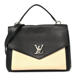 Soft Calfskin My Lockme Top Handle Vanille Black