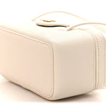 Shiny Caviar Preppy Coco Long Vanity With Strap White