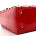 Patent Cannage Medium Lady Dior Red