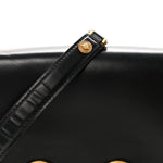 Calfskin Medallion Tribute Shoulder Bag  Black