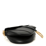 Grained Calfskin Saddle Bag Black
