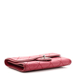 Calfskin Stitched Clutch Flap Red