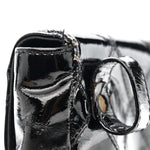 Patent Flap Waist Belt Bag Black