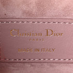 Lambskin Cannage Small Lady D-Joy Peony Pink