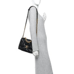 Lambskin Quilted Medium Chanel 19 Flap Black