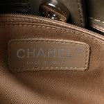 Washed Calfskin Diamond Stitch Hamptons Shopping Tote Green