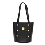 Saffiano Studded Mini Tote Bag Black