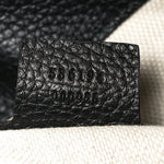 Pebbled Calfskin Large Soho Hobo Black