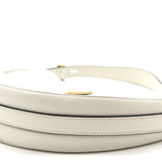 Soft Calfskin Small Arque Shoulder Bag White
