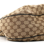 Monogram Large New Ladies Web Hobo Dark Brown