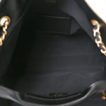 Suede Calfskin Shiny Lambskin Quilted Small Coco Base Shopping Bag Beige Black