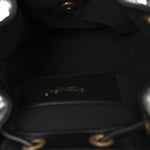Lambskin Quilted Logo Mini Backpack Black