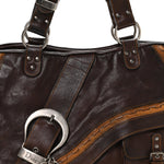Calfskin Medium Gaucho Double Saddle Bag Brown