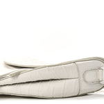 Calfskin Embossed Oblique Saddle Bag White