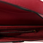 Grained Calfskin Saddle Bag Red