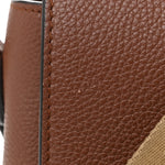 Grainy Calfskin Vintage Check Note Crossbody Bag Malt Brown