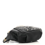 Caviar Quilted Filigree Waist Bag Black