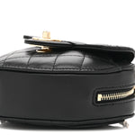 Lambskin Quilted CC In Love Heart Clutch With Chain Black