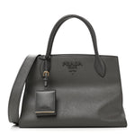 Saffiano Cuir Calfskin Medium Monochrome Top Handle Tote Ardesia
