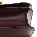 Box Calfskin Teen Classic Box Flap Bag Burgundy